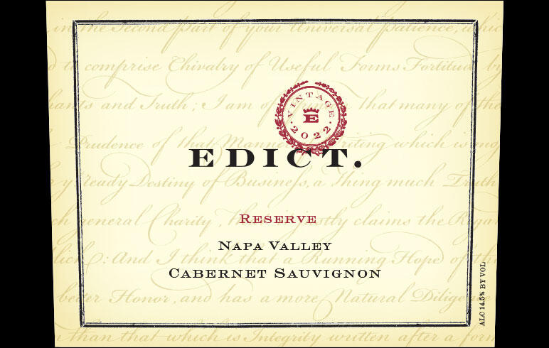 Edict Napa Valley Reserve Cab